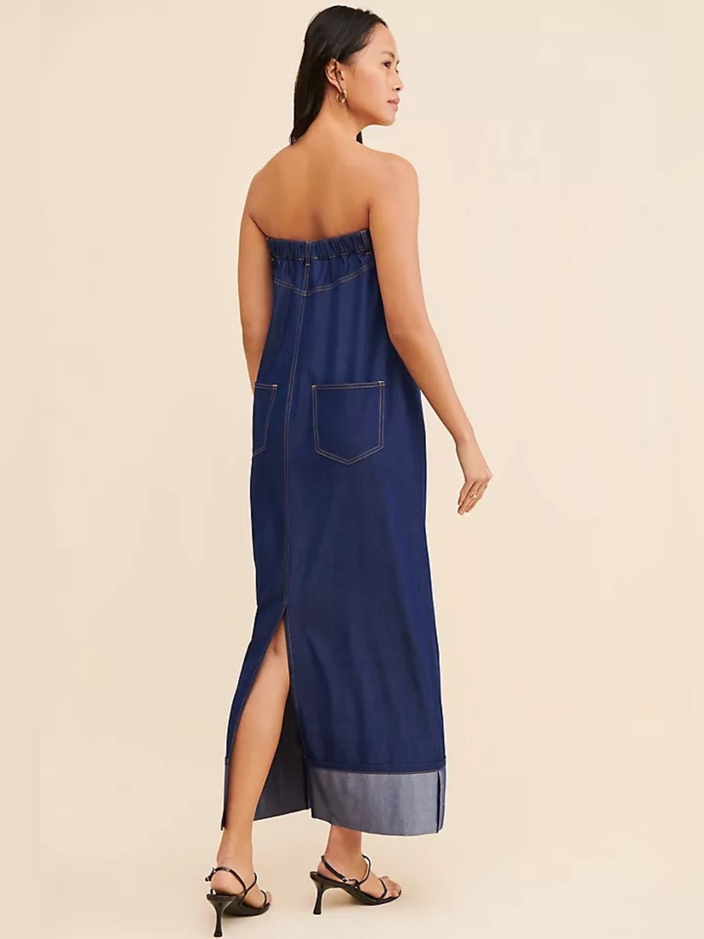 Mare Mare Anthropologie Strapless Denim Skirt Dress - Picture 3 of 10